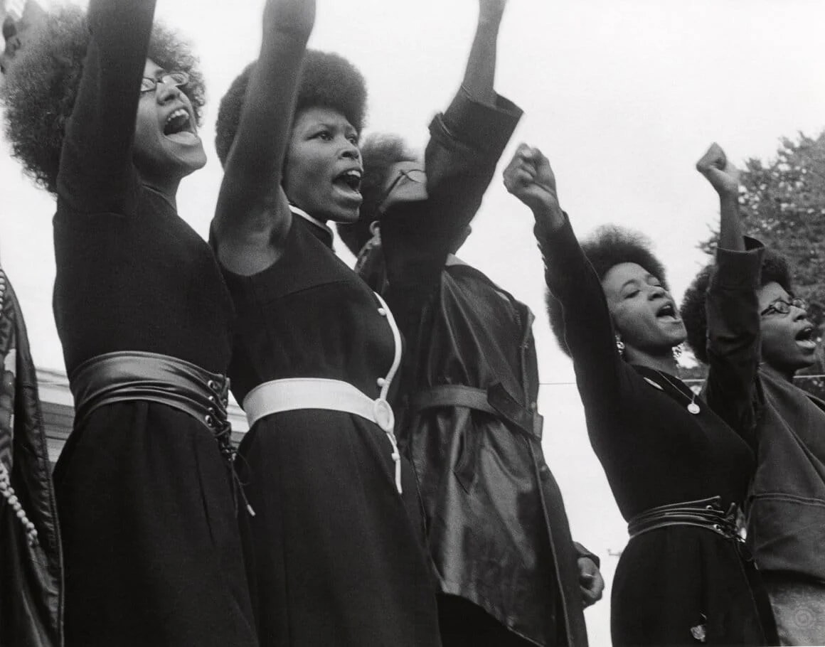 Black Panthers from Sacramento, Free Huey Rally, 1968 © The Regents of the University of California. Courtesy Special Collections, University Library, University of California, Santa Cruz. Ruth-Marion Baruch and Pirkle Jones Photographs.