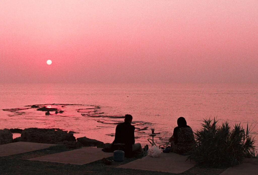 Coucher de soleil rosé