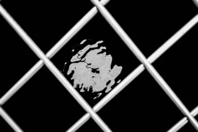 Pascal N. · 13/09/2025 · 3240 x 2160 Cette photographie montre une silhouette floue et partielle d’un animal, probablement un chien, vue à travers une grille métallique. La composition repose sur les motifs géométriques des barreaux, créant un effet de cadrage en losange. Le sujet est centré, attirant l’attention malgré son manque de netteté. La lumière est contrastée, avec des zones sombres et des reflets clairs, accentuant le côté mystérieux. Les couleurs dominantes sont le noir et le gris, renforçant une ambiance sombre et minimaliste. Le style est épuré et artistique, évoquant une sensation de solitude ou d’isolement.